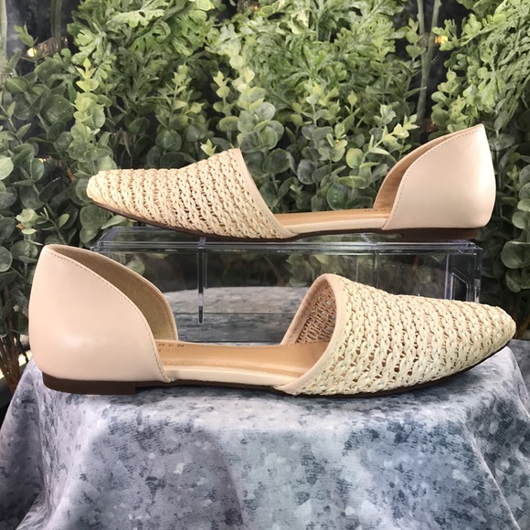 LC Lauren Conrad Calcite Nude Woven 2-Piece Flats WMS 9M ✨Like Brand NEW✨ - Picture 6 of 11